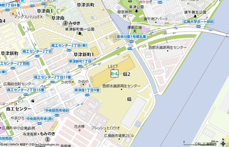 中央コンタクト　メアシスＬＥＣＴ店付近の地図